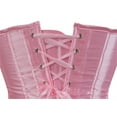 thumbnail image 4 of Stay Corset Underbust Corset Top Women Satin Lace Up Boned Underbust Corset Gothic Corset Pink XL, 4 of 5