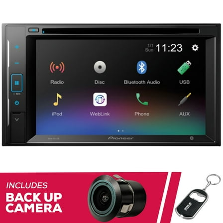 New Pioneer AVH-241EX 6.2" DVD with Amazon Alexa and Backup Bullet Camera