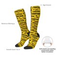 thumbnail image 5 of Womens Caution Tape Knee High Socks Comfy Thermal Boot Long Socks, 5 of 7