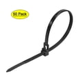 thumbnail image 1 of Bridas de cable reutilizables Uxcell, bridas de cable flexibles, envolturas de bridas de nylon 7.87" x 0.19" negras 50Pcs, 1 of 5