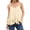 Khaki, variant on Women's Chiffon Double Layer Ruffled Spaghetti Strap Summer Spring Cami Top Sleeveless Flowy Blouse Purple S