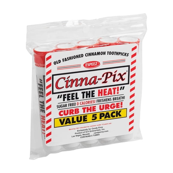 Cinna-pix Cinnamon Toothpicks Tubes (5 Pack)