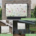 thumbnail image 2 of Outdoor TV Cover 60 to 65 Inches, Farmhouse Floral Wildflowers Herb Plant Grey Plaid Waterproof and Weatherproof TV Cover with Remote Control Pocket, Flat Screen TV Cover Protector for Outside TV, 2 of 6