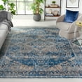 thumbnail image 2 of SAFAVIEH Vintage Persian Amadine Medallion Polyester Area Rug, Navy/Ivory, 8' x 10', 2 of 6