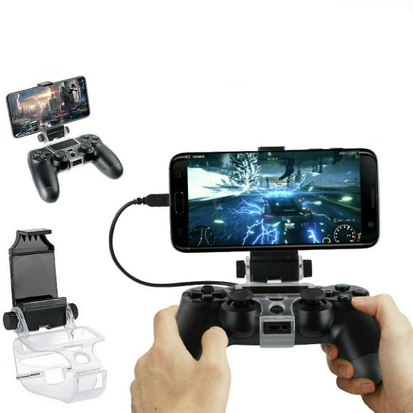 Soporte de clip ajustable para teléfono celular con abrazadera para joystick de control de PS4