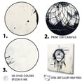 thumbnail image 3 of Designart "Monochrome Dream Guardians" Dream catcher Floater Framed Wall Decor, 3 of 5