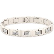 Ss/gray Carbon Fiber Bracelet