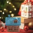 thumbnail image 6 of YIKA Christmas Decoration Creatives Luminous Mushrooms House Cabin Micros Landscapes Doll House Decoration Desktop Small Ornaments Christmas Ornaments Blue, 6 of 6