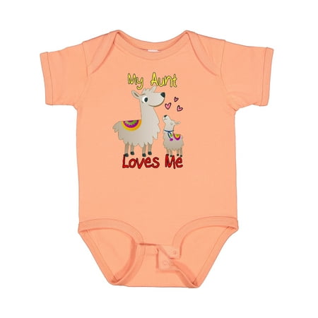

Inktastic My Aunt Loves Me Llama Gift Baby Boy or Baby Girl Bodysuit