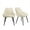 Beige, variant on Modern Fabric Dining Chairs Set of 2, Upholstered Chairs with Backrest for Kitchen, Orange