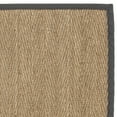 thumbnail image 5 of SAFAVIEH Natural Fiber Maisy Border Seagrass Area Rug, Natural/Dark Grey, 6' x 6' Square, 5 of 6