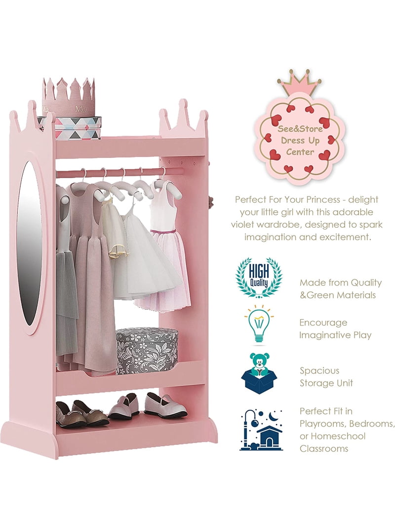 dress up store Let's Natural finish with a clear acrylic top All Dressed Up Boutique Stores