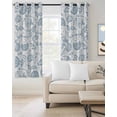 thumbnail image 2 of Light Blue Farmhouse Blackout Curtains 63 Inches Long for Bedroom, Retro Botanical Plant Fruit Leaf Thermal Insulated Room Darkening Black Out Window Curtain Panels Grommet Drapes for Living Room, 2 of 8