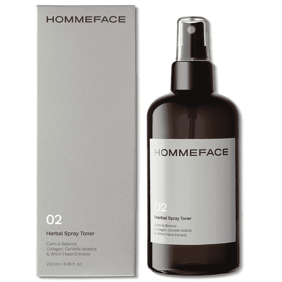 HOMMEFACE Men’s Herbal Spray Face Toner, Alcohol-Free, Hydrating Facial Mist with Witch Hazel, CICA, Anti-Aging, Aftershave, All Skin, 8.45 fl. oz.