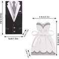 thumbnail image 3 of 100 Cajas de Papel para Dulces, Cajas de Regalo para Bodas, Cajas de Regalo para Bautismo, Cajas de Regalo para Dulces con Cinta, para Compromiso de Boda, Aniversario, Fiesta de Cumpleaños(50 Pares) ER, 3 of 5
