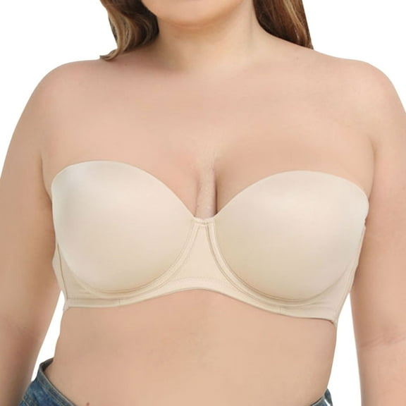 Sngxgn Women's Bra Women's Light Wireless Bra with Foam, Full-Coverage T-Shirt Bra(White,XXXXL)
