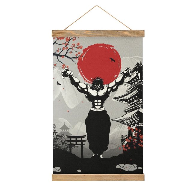 Póster de Yujiro Hanma Baki, obras de arte, póster en lienzo, regalos de arte, póster de lienzo para decoración de sala de estar, póster de regalo