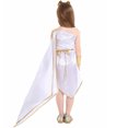 thumbnail image 5 of RFQWOVSR Girls Ancient Greek Style White Off Shoulder Dress Halloween Performance Outfit 4-6 Years, 5 of 5