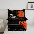 thumbnail image 5 of Basketball Comforter Set Twin Size Sports Bedding Sets Basketball Ball Print Bedding Comforter Sets Basketball Court Decor Down Comforter Sports Basketball Player Games Duvet Insert, 5 of 7
