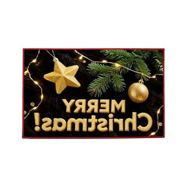 Decoraciones de Navidad para el Hogar Alfombra de Navidad Cristal Peluche Uso de Cocina Del Hogar Baño Impermeable Alfombra de Pie Decoración Del Hogar Alfombras de Cocina para el Piso