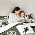 thumbnail image 5 of Manfei Western Cowboy King Size Comforter Sets,Rustic Farmhouse Cabin Bedding Comforter Set,Army Green Camouflage Bedding Set For Girls Teens,Microfiber Bedroom Decor,3 Pieces, 5 of 8