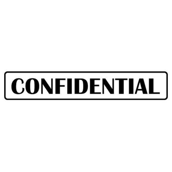 Printtoo Confidential Self Inking Rubber Stamp Pre-Inked Office Stamp- Home Office Business Stationery, Black- 42 x 9 mm