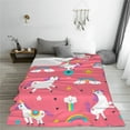 thumbnail image 5 of Pofeuu Yoga Unicorn Print Ultra-Soft Micro Fleece Blanket,for Bed Or Sofa,All Season Throw Blankets Flannel Blanket-40"x30", 5 of 7