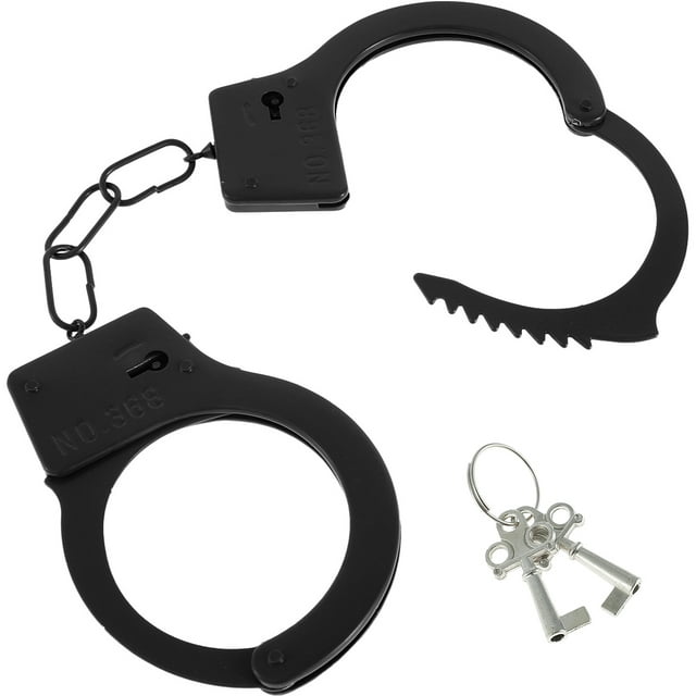 Muyoka Esposas de juguete para niños con 2 llaves Esposas de metal para niños Juguetes de juego de rol Accesorios de disfraces de fiesta Juego de simulación Juguete de disfraz de policía para niños ma Muyoka Hogar