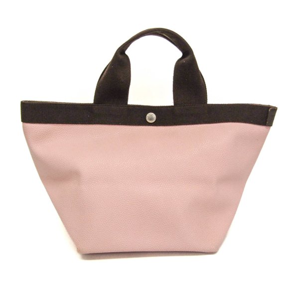 Pre-Owned Hervé Chapelier GP Women's Canvas,Coated Canvas Tote Bag Brown,Pink