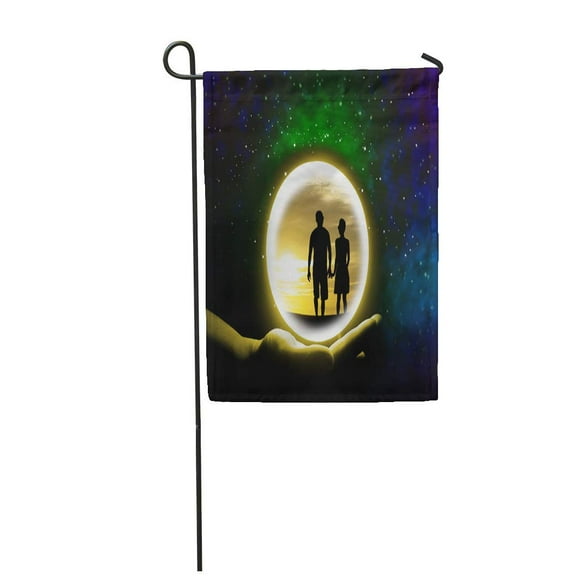 POGLIP Crystal Ball Hand of Fortune Teller Woman Astrology Garden Flag Decorative Flag House Banner 12x18 inch