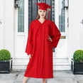 thumbnail image 3 of Women's Graduation Gown with Cap V-Neck Knee-Length Polyester Batik Fabric, 3 of 9