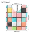 thumbnail image 5 of Yayeee Bath Rugs for Bathroom Floor Set of 2 Non Slip Fluffy Soft Absorbent Mat, Colorful Checkered Pattern, 5 of 7