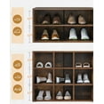 HAIOOU Shoe Cubby, 9Cube Stackable Wood Shoe Rack Organizer 5Tier