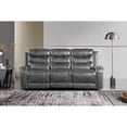 thumbnail image 7 of Lexicon Putnam Double Reclining Sofa with Drop-Down Cup Holders in Gray, 7 of 7