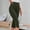 Army Green, variant on JUSLIO Womens Leggings Button Slim High Waist Solid Yoga Workout Capris Leggings
