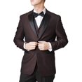 thumbnail image 2 of Caravelli Men's 65609 Slim Fit Textured Top 3 Piece Tuxedo - Burgundy - 40R, 2 of 6