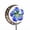 Blue, variant on Solar Moon Wind Spinner Garden Light, Metal Rotating Flower Solar Stake Light, IP65 Waterproof LED Outdoor Decorative Ground Light for Patio Yard Pathway,B