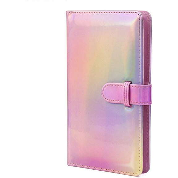 96 Pocket Epicgadget Mini Film PU Leather Photo Album for Fujifilm Instax Mini 11 9 8 90 8 26 7s Instant Camera Film Polaroid Snap Zip Z2300 PIC-300 Film (Holographic Pink)