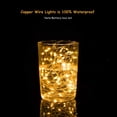 thumbnail image 3 of ZOELNIC - Guirnalda de luces LED a pilas (1,9 m, 20 LED), resistente al agua, con alambre de cobre, ideal para decorar bodas, fiestas y Navidad, color blanco cálido., 3 of 8