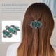 thumbnail image 4 of 1 pinza de pelo antigua de aleación, pinza de resorte de cristal, pinzas de cola de caballo elegantes, decoración del pelo para fiesta diaria, plateado y verde, 4 of 7