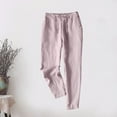 thumbnail image 2 of HAPIMO Solid Color Pants Casual Slacks Cotton Sweatpants Workout Drawstring Elastic Waist Trousers Straight Leg Capris Pants Loose Plus Size Pants for Women Pink L, 2 of 3