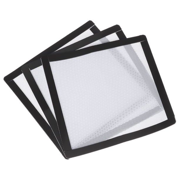 Filtro de polvo para PC Uxcell 3PCS, 150x150mm, marco magnético, cubierta de malla a prueba de polvo para ventiladores de caja de computadora blanca