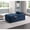 Dark Blue, variant on Dark Blue Velvet Solid Wood Bench With Pull-out Sleeping Area - Adjustable Lift Top And Cozy Sitting Experience Upholstered Storage Bed For Functional Home Space