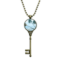 thumbnail image 1 of Ocean Beach Green Tree Picture Key Necklace Pendant Tray Embellished Chain, 1 of 3
