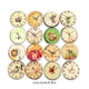 thumbnail image 4 of Qarigey Botones de de 100 piezas, relojes redondos de agujeros, estilo Retro, suministros para el hogar para álbumes de recortes, Accesorios de disfraces 20mm Qarigey AP010328-02, 4 of 6