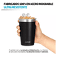 thumbnail image 4 of Set de 6 Vasos de Acero Inoxidable y Ecologicos (470 ml) negro mate, 4 of 5