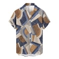 thumbnail image 4 of Men's Summer New Loose Print Short Sleeve Shirt Cardigan Beach Shirt M, 4 of 5