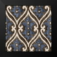 thumbnail image 2 of Brent, Paul 12x12 Black Modern Framed Museum Art Print Titled - Indigo Ikat IV, 2 of 5