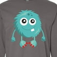 thumbnail image 4 of Inktastic Furry Monster, Blue Monster, Cute Monster, Silly Long Sleeve T-Shirt, 4 of 5
