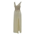 thumbnail image 4 of KaLI_store Women's Formal Dresses Dresses for Women Formal V Neck Floor Length Long Maxi Dress Evening Party Yellow,L, 4 of 5